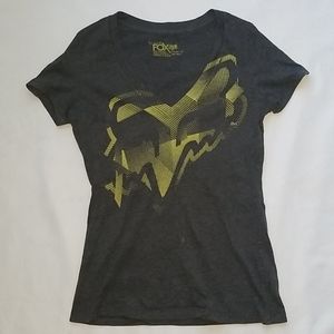 Fox T-Shirt Grey Yellow Logo